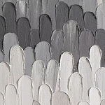 Панно декоративное с ручной росписью Gray Strokes варинант исполнения - 2 | Loft Concept в Казани