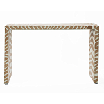 Консоль Дизайнерская Kenya Console ZEBRA Bone Inlay Beige варинант исполнения - 1 | Loft Concept в Казани