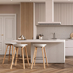 Барный стул на ножках из натурального дерева Boras White варинант исполнения - 8 | Loft Concept в Казани