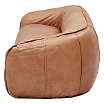 Трехместный диван с кожаной обивкой коричневый Coste Leather Sofa варинант исполнения - 4 | Loft Concept в Казани