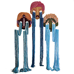 Вязаный Арт-Объект на стену из трех элементов Triptych варинант исполнения - 3 | Loft Concept в Казани