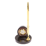 Часы настольные с ручкой из натурального камня Stone Clock варинант исполнения - 6 | Loft Concept в Казани