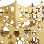 Люстра фигурная золотого цвета Corrugated Panels варинант исполнения - 3 | Loft Concept в Казани