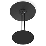 Стол журнальный с круглой бело-голубой столешницей из стекла White and Blue Marble варинант исполнения - 5 | Loft Concept в Казани