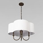Люстра с белым текстильным абажуром Vitorino  варинант исполнения - 4 | Loft Concept в Казани