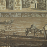 Обои ручная роспись Monuments of Paris Eau Forte on antique scenic Xuan paper варинант исполнения - 3 | Loft Concept в Казани