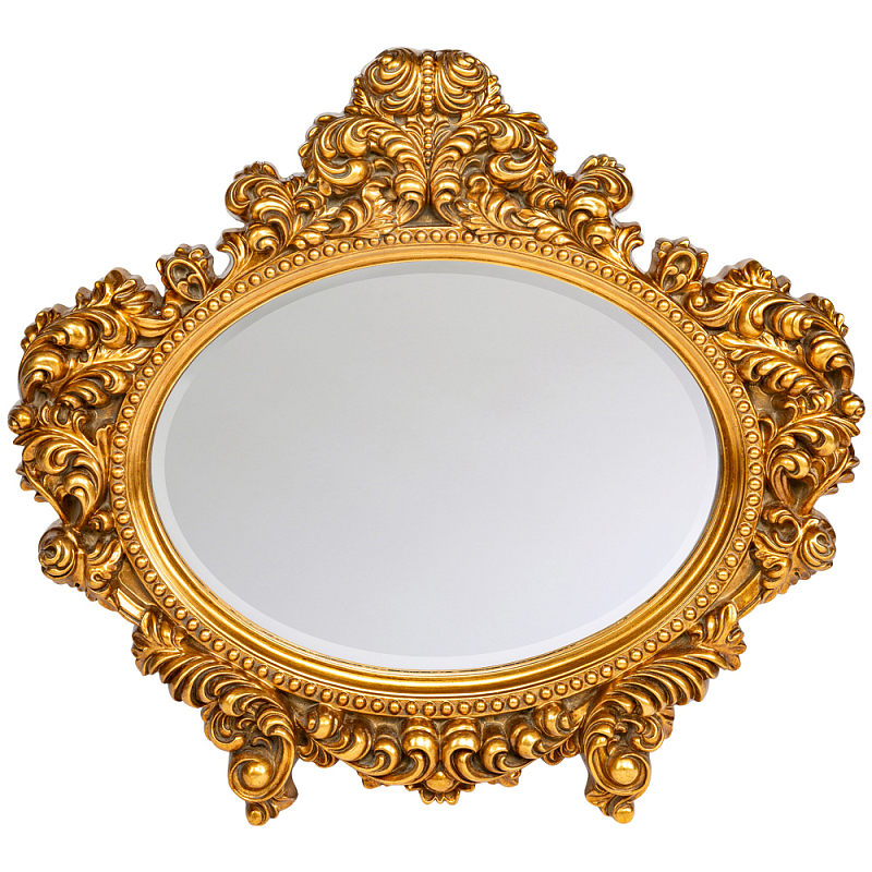 Зеркало настенное золотое с ажурным резным орнаментом Classic Ornament Mirror Золотой Зеркало в Казани | Loft Concept 