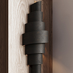 Бра в форме спирали черное с золотой внутренней отделкой Warm Glow варинант исполнения - 3 | Loft Concept в Казани