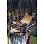 Дизайнерское кресло на металлическом каркасе с подставкой для ног Poltronova Mies Armchair варинант исполнения - 9 | Loft Concept в Казани