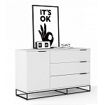 Комод белый с 3-мя ящиками Strict Lines  варинант исполнения - 3 | Loft Concept в Казани