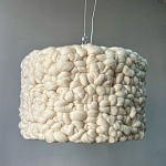 Вязаный шерстяной светильник Knitted wool lamp Cylinder варинант исполнения - 1 | Loft Concept в Казани