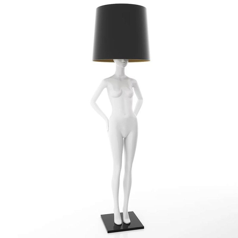 Лампа MANNEQUIN LAMP с абажуром созерцание силуэта  Глянцевый черный Черный матовый Глянцевый белый Белый матовый Серый матовый Золотой Красный в Казани | Loft Concept 