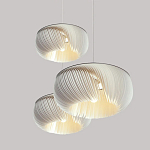 Подвесной светильник с белыми изящными декоративными лепестками Volumetric Petal Lamp варинант исполнения - 8 | Loft Concept в Казани