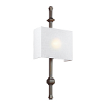 Бра бронзового цвета с полукруглым матовым стеклянным плафоном в геометрическом каркасе Feiss варинант исполнения - 5 | Loft Concept в Казани