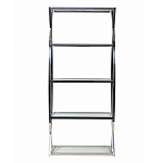 Металлический стеллаж со стеклянными полками Molecule варинант исполнения - 2 | Loft Concept в Казани