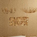 Люстра золотая с декором в виде веток эвкалипта Eucalyptus Branches варинант исполнения - 5 | Loft Concept в Казани