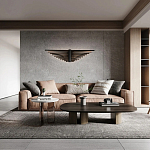 Люстра в виде распахнутых крыльев из тонких металлических планок Flight of Freedom варинант исполнения - 8 | Loft Concept в Казани