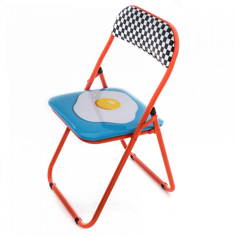 Стул Seletti Folding Chair Egg Мульти Красный в Казани | Loft Concept 