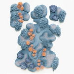 Тканый вручную Большой абстрактный гобелен Frost Forest варинант исполнения - 3 | Loft Concept в Казани