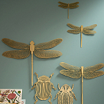 Настенный декор из двух декоративных стрекоз Flight of the Dragonfly варинант исполнения - 2 | Loft Concept в Казани