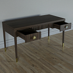 Письменный стол Elsa Dreams Walnut Шпон дерево с двумя ящиками варинант исполнения - 3 | Loft Concept в Казани