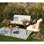 Двухместный диван из акации без подлоконтиков Amra варинант исполнения - 3 | Loft Concept в Казани