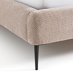 Кровать с обивкой велюр Hazel Velour Beige Bed варинант исполнения - 6 | Loft Concept в Казани