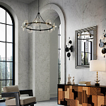 Люстра круглая с литыми стеклянными дисками Olympe Glass Chandelier варинант исполнения - 4 | Loft Concept в Казани