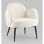 Полукресло Wave Stripes букле белый варинант исполнения - 1 | Loft Concept в Казани