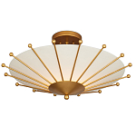 Потолочный светильник в форме конуса с каркасом золотого цвета и тканевым абажуром Inspiration in Light варинант исполнения - 2 | Loft Concept в Казани