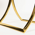 Кофейный столик на подстолье золотого цвета Noelle варинант исполнения - 5 | Loft Concept в Казани