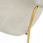 Стул Singer Chair с подлокотниками серый на золотистых ножках варинант исполнения - 7 | Loft Concept в Казани