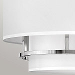 Потолочный светильник с двухслойным белым текстильным абажуром Hinkley варинант исполнения - 23 | Loft Concept в Казани