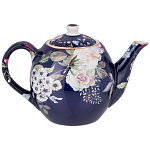 Чайный сервиз из фарфора темно-синий с рисунком цветов на 6 персон 14 предметов 300 мл Garden Whisper Porcelain Set  варинант исполнения - 2 | Loft Concept в Казани