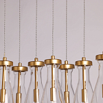 Люстра с 9-ю прозрачными стеклянными плафонами в форме капли Lucid Rain  варинант исполнения - 6 | Loft Concept в Казани