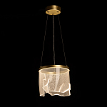 Подвесной светильник цилиндрической формы с прозрачным волнистым плафоном Wave Line варинант исполнения - 3 | Loft Concept в Казани