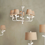 Торшер с белым каркасом и тканевыми абажуром Natural Stems варинант исполнения - 6 | Loft Concept в Казани