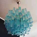 Дизайнерская люстра Blue Lagoon glass бирюзовое стекло  варинант исполнения - 3 | Loft Concept в Казани