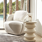 Полукруглое кресло из обивки меланж Halle Melange Armchair варинант исполнения - 6 | Loft Concept в Казани