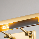 Светильник для картин цвета состаренная латунь с широким плафоном на прямоугольном основании Elstead Lighting варинант исполнения - 2 | Loft Concept в Казани