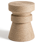 Приставной стол с отделкой из джута Juti D35 см варинант исполнения - 1 | Loft Concept в Казани