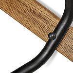 Барный стул со спинкой и металлической подставкой на 4-х деревянных ножках Зеленый Велюр Vendramin Chair варинант исполнения - 5 | Loft Concept в Казани