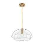 Подвесной светильник с прозрачным двойным стеклянным плафоном в форме купола и внутренней сферой Hinkley варинант исполнения - 10 | Loft Concept в Казани