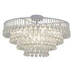 Люстра подвесная круглая с молочными стеклянными подвесками в форме капель Droplet Chandelier варинант исполнения - 2 | Loft Concept в Казани