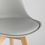 Стул с основой из пластика и мягким сиденьем Arvika Grey варинант исполнения - 7 | Loft Concept в Казани