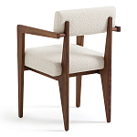 Кресло обеденное Alcove White Boucle из массива ореха варинант исполнения - 4 | Loft Concept в Казани