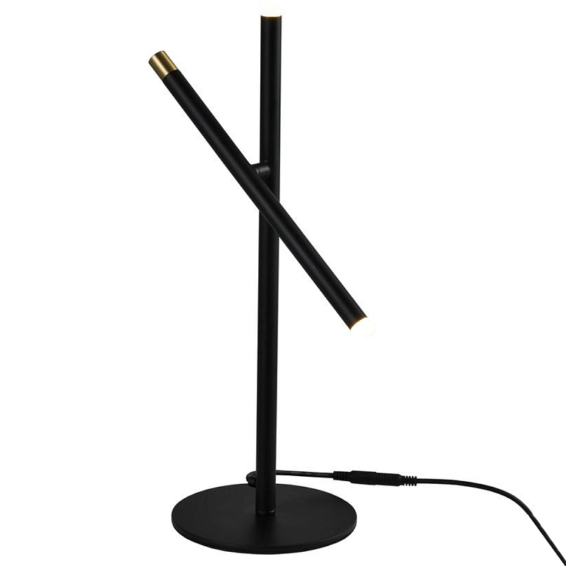 Настольная лампа светодиодная черная Black Light Ray Белый Черный Настольная лампа светодиодная черная Black Light Ray Белый Черный в Казани | Loft Concept