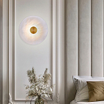 Бра светодиодный с мраморным рассеивателем латунь варинант исполнения - 3 | Loft Concept в Казани