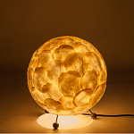 Настольная лампа из перламутра на металлическом каркасе Indonesian Egg варинант исполнения - 4 | Loft Concept в Казани