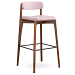 Барный стул из массива ясеня с обивкой из рогожки Elegant Ash варинант исполнения - 2 | Loft Concept в Казани